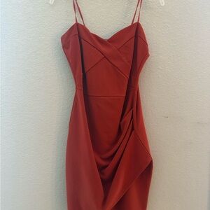 Elegant Burnt Orange Women's Dress